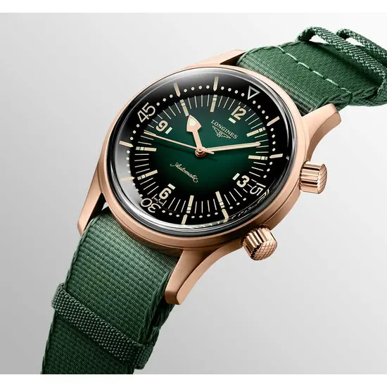 Pánské hodinky Longines Legend Diver Watch Bronze L3.774.1.50.2, Verze: zelená , 7 image
