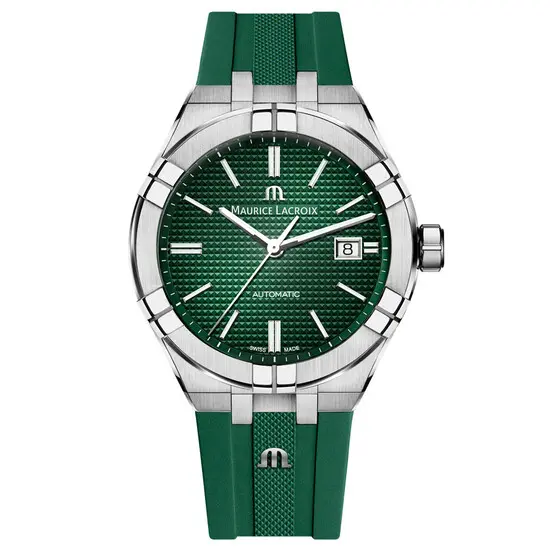 Pánské hodinky Maurice Lacroix Aikon Automatic 42 mm AI6008-SS000-630-5, Verze: zelená 