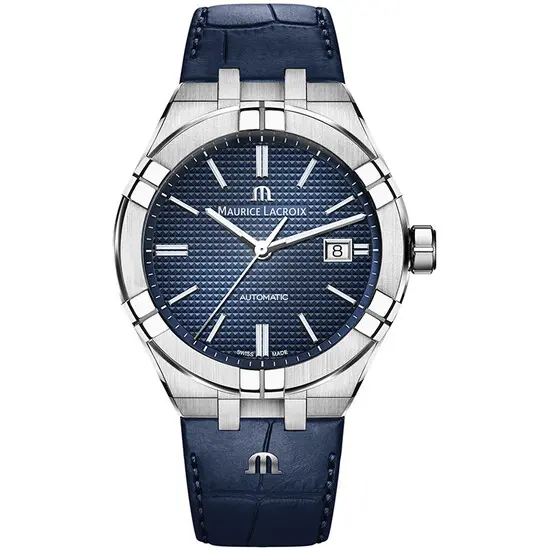 Pánské hodinky Maurice Lacroix Aikon Automatic 42 mm AI6008-SS001-430-1, Verze: modrá2 