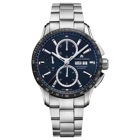 Pánské hodinky Maurice Lacroix Pontos S Chronograph PT6038-SSL22-430-1, Verze: modrá2 
