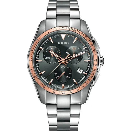 Pánské hodinky Rado HyperChrome Quartz Chronograph R32259163, Verze: šedá 