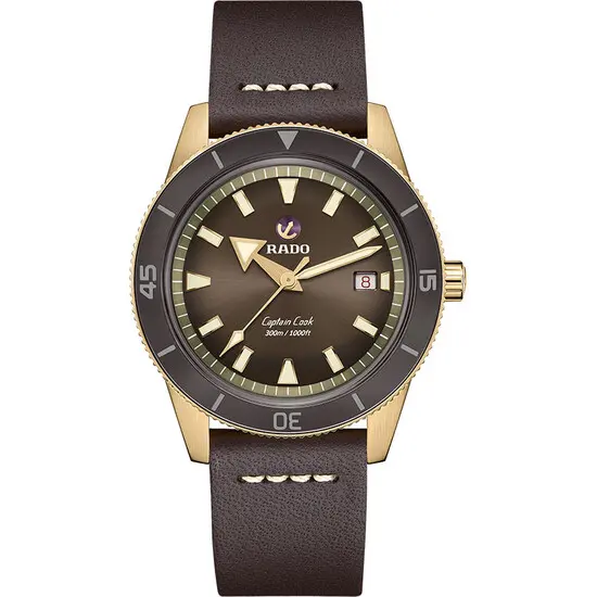 Pánské hodinky Rado Captain Cook R32504306 Bronze, Verze: hnědá 