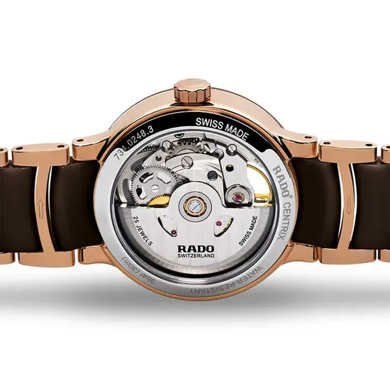 Dámské hodinky Rado Centrix Automatic Diamonds Open Heart R30248712, Verze: hnědá , 3 image