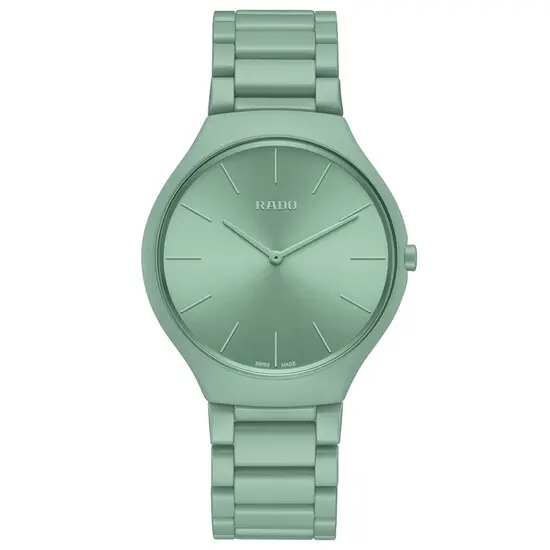 Hodinky Rado True Thinline Les Couleurs™ Le Corbusier R27096662, Verze: zelená 