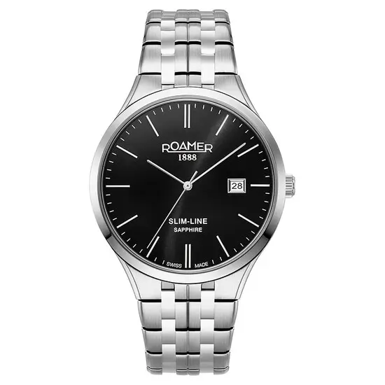 Pánské hodinky Roamer Slim-Line Classic 512833 41 55 20, Verze: černá 