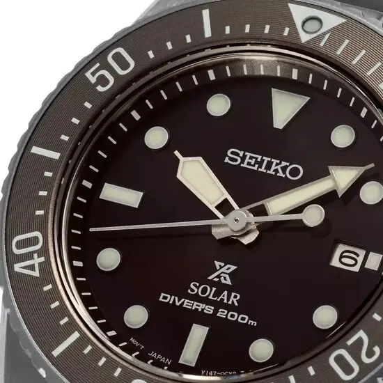 Pánské hodinky Seiko Prospex Compact Solar Scuba Diver SNE571P1, Verze: hnědá , 4 image