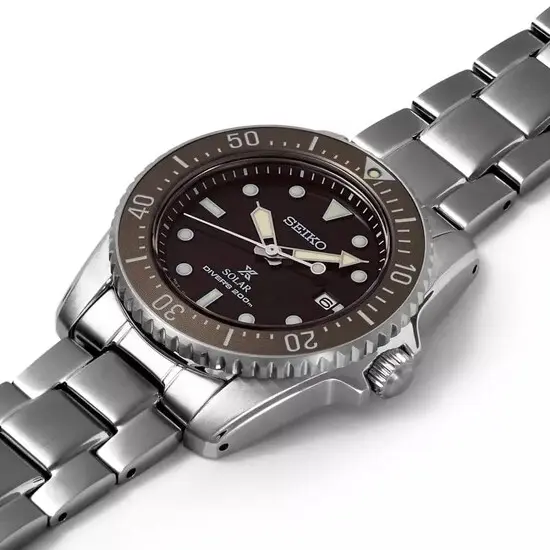 Pánské hodinky Seiko Prospex Compact Solar Scuba Diver SNE571P1, Verze: hnědá , 2 image