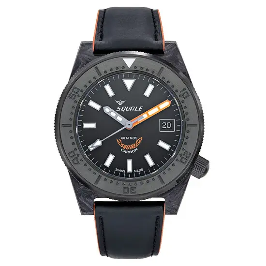 Pánské hodinky Squale T-183 Forged Carbon T-183FCOR, Verze: černá 