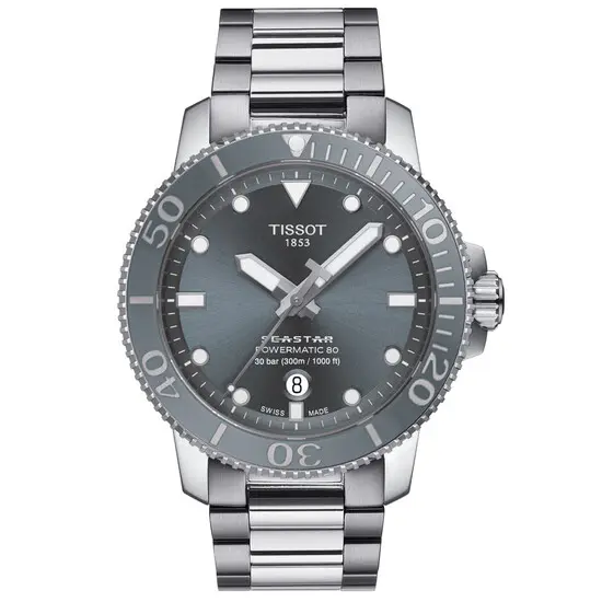 Pánské hodinky Tissot Seastar 1000 Powermatic 80 T120.407.11.081.01, Verze: šedá 