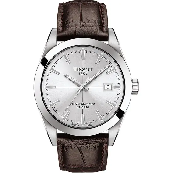 Pánské hodinky Tissot Gentleman Powermatic 80 Silicium T127.407.16.031.01, Verze: šedá 