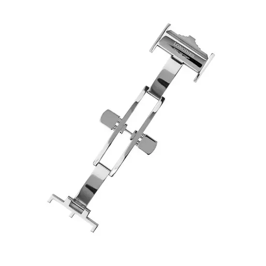 Zapięcie motylkowe Longines kolor srebrny 22 mm, Barva dílu: stříbrný lesklý, Šířka: 22, Materiál: nerezová ocel , 3 image