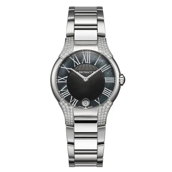 Dámské hodinky Aerowatch New Lady Grande A 06964 AA04 96 DIA M, Verze: černá 