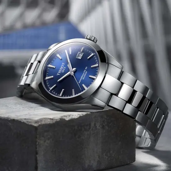 Pánské hodinky Tissot Gentleman Powermatic 80 Silicium T127.407.11.041.00, Verze: modrá , 9 image