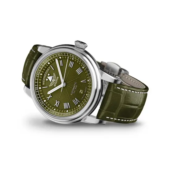 Pánské hodinky Aviator Douglas Day-Date 41 V.3.35.0.278.4, Verze: zelená , 3 image