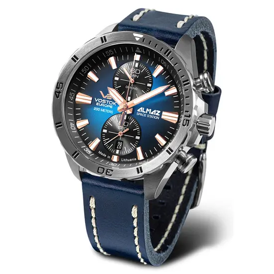 Pánské hodinky Vostok Europe Almaz Space Station 6S11-320A675, Verze: modrá 