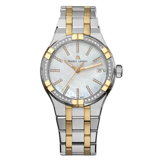 Dámské hodinky Maurice Lacroix Aikon Quartz AI1106-PVPD2-170-1, Verze: žluté zlato 