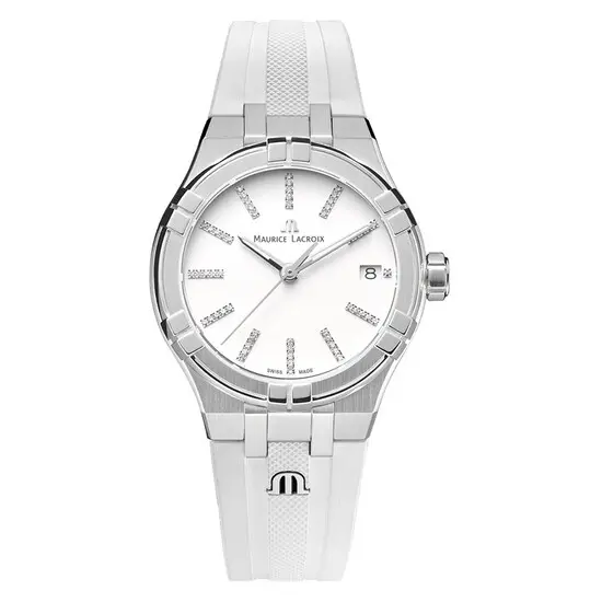 Dámské hodinky Maurice Lacroix Aikon Quartz AI1106-SS000-150-7, Verze: bílá 
