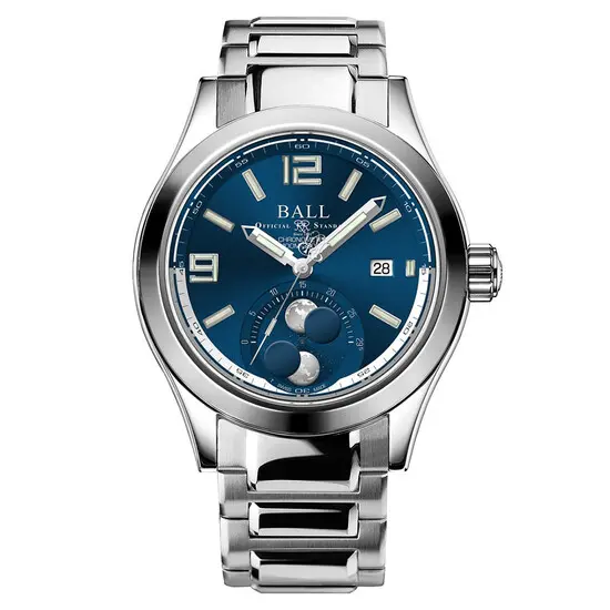 Pánské hodinky Ball Engineer II Moon Phase Chronometer NM2028C-S45C-BE, Verze: modrá 