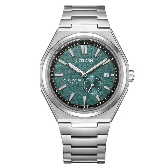 Pánské hodinky Citizen Super Titanium Automatic NJ0180-80X, Verze: zelená2 