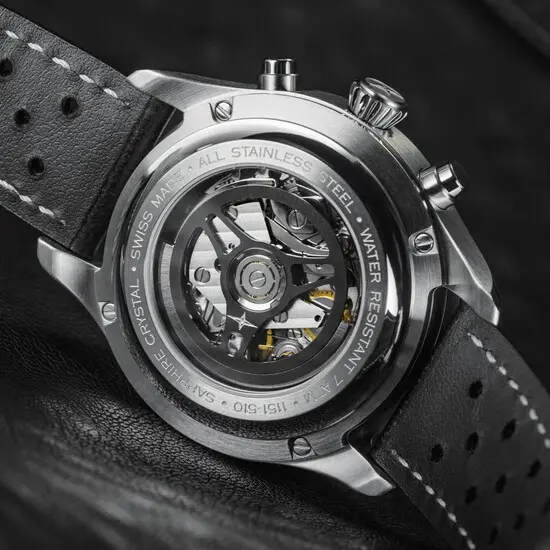 Pánské hodinky Davosa Newton Pilot Rally Chronograph 161.536.55, Verze: černá , 8 image