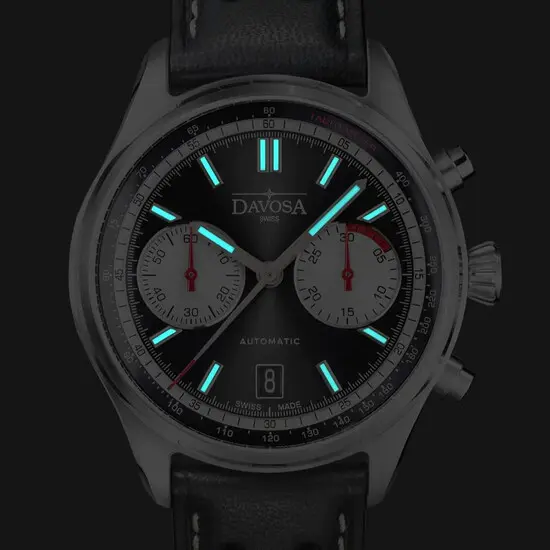 Pánské hodinky Davosa Newton Pilot Rally Chronograph 161.536.55, Verze: černá , 11 image