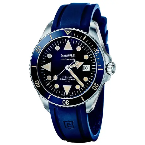 Pánské hodinky Eberhard Scafograf 300 MCMLIX 41034.08/VS CU, Verze: modrá 