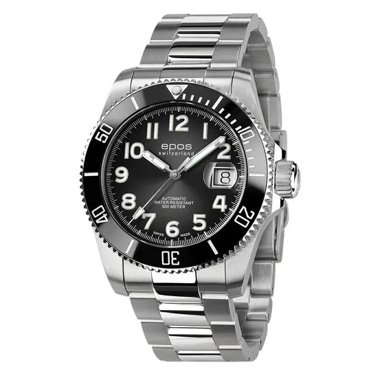 Pánské hodinky Epos Sportive Diver Titanium 3504.131.80.35.90, Verze: černá 