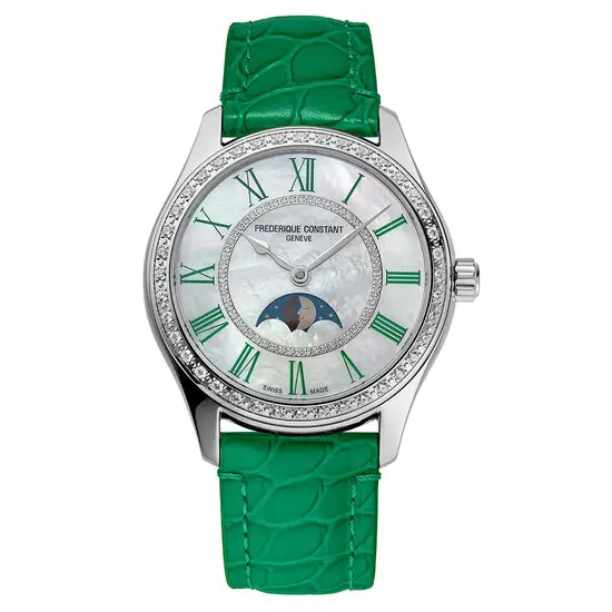 Dámské hodinky Frederique Constant Classics Elegance Luna FC-331MPWGRD3BD6, Verze: zelená2 