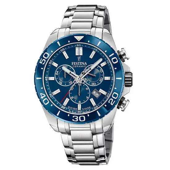 Pánské hodinky Festina Swiss Made F20042/2, Verze: modrá 