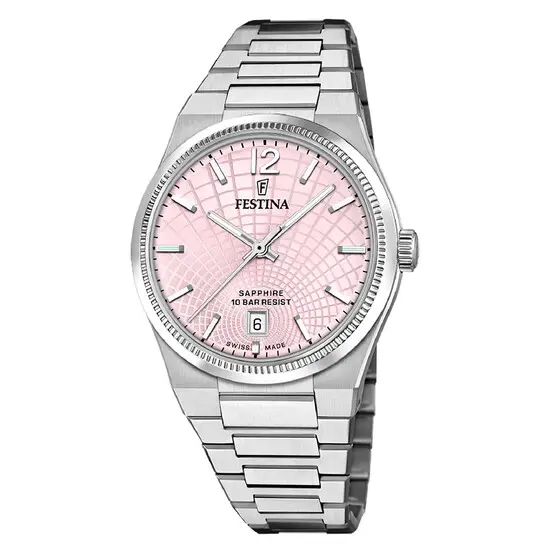 Dámské hodinky Festina Swiss Made Rive F20052/3, Verze: růžová 