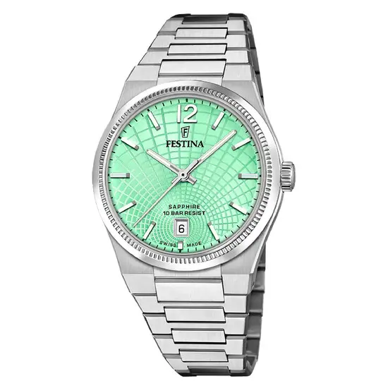 Dámské hodinky Festina Swiss Made Rive F20052/4, Verze: zelená 