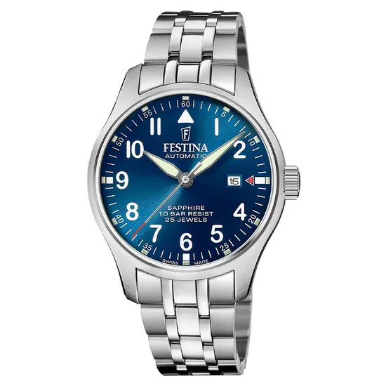 Pánské hodinky Festina Swiss Made Automatic F20151/C, Verze: modrá 