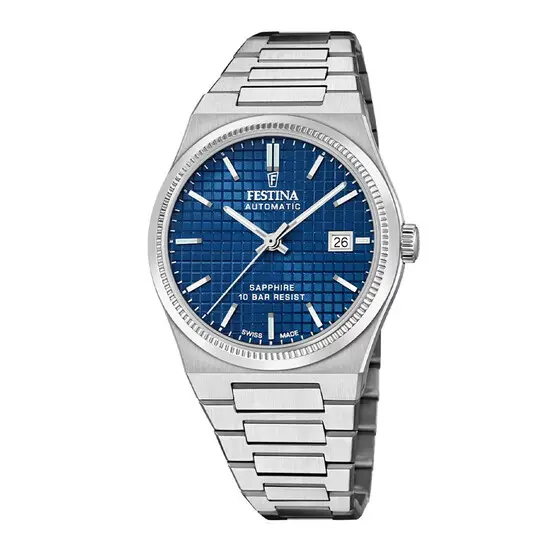 Pánské hodinky Festina Swiss Made F20028/2, Verze: modrá 
