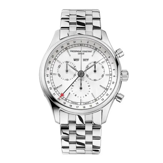 Pánské hodinky Frederique Constant Chronograph Triple Calendar FC-296SW5B6B, Verze: stříbrná 