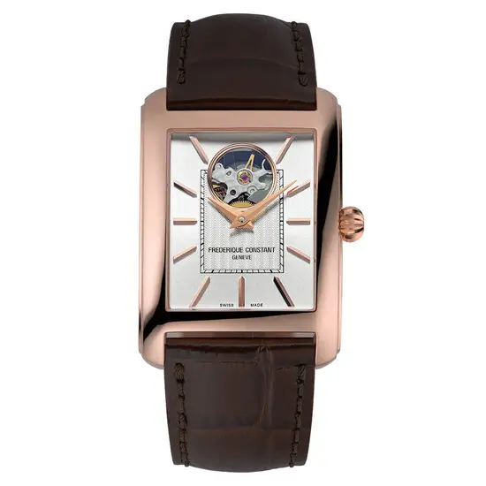 Pánské hodinky Frederique Constant Carree Heart Beat Automatic FC-311S4C4, Verze: růžové zlato 