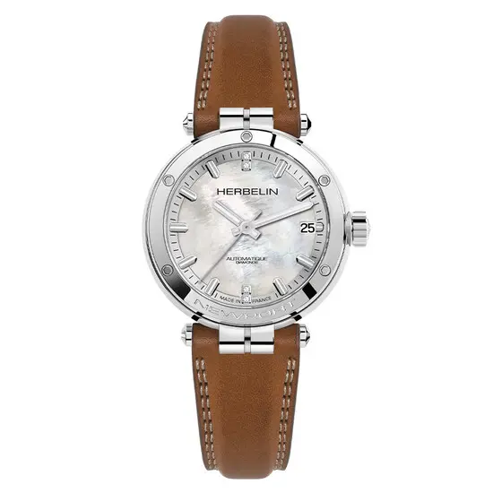 Dámské hodinky Herbelin Newport Automatic 1658AP89GD, Verze: hnědá 