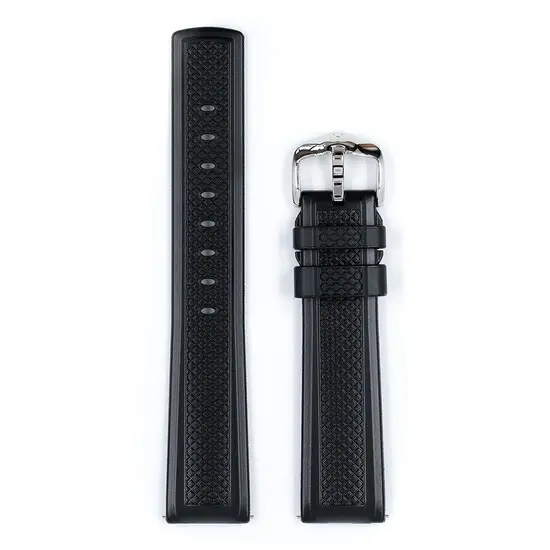 Řemínek Hirsch Accent černý 24 mm L - 120/80, Šířka řemínku: 24 mm, Šířka u spony: 22 mm , 2 image
