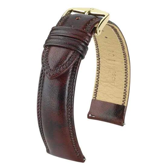 Řemínek Hirsch Ascot hnědý 18 mm L - 120/80, Verze: hnědá, Šířka řemínku: 18 mm, Šířka u spony: 16 mm 