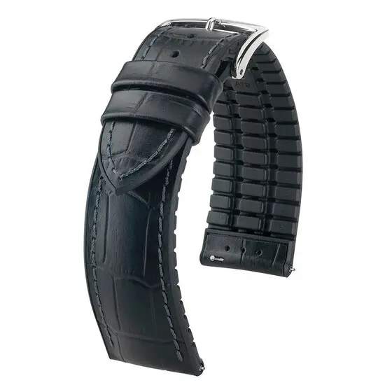 Řemínek Hirsch Paul černý 22 mm XL - 120/100, Verze: černá, Šířka řemínku: 22 mm, Šířka u spony: 20 mm, Délka řemínku: XL - 120/100 
