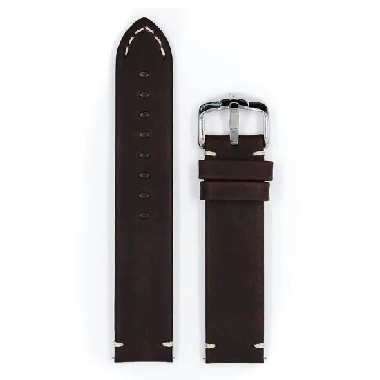 Řemínek Hirsch Ranger hnědý 20 L - 120/80, Verze: hnědá, Šířka řemínku: 20, Šířka u spony: 20, Délka řemínku: L - 120/80 , 2 image