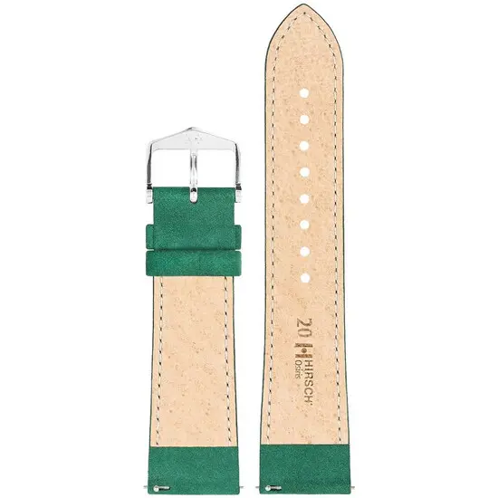 Řemínek Hirsch Osiris Nubuk zelený 16 mm M - 110/70, Verze: zelená, Šířka řemínku: 16 mm, Šířka u spony: 14 mm, Délka řemínku: M - 110/70 , 3 image