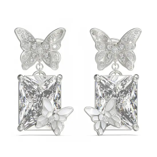 Náušnice Guess Chrysalis JUBE04089JWRHT/U, Verze: stříbrná 