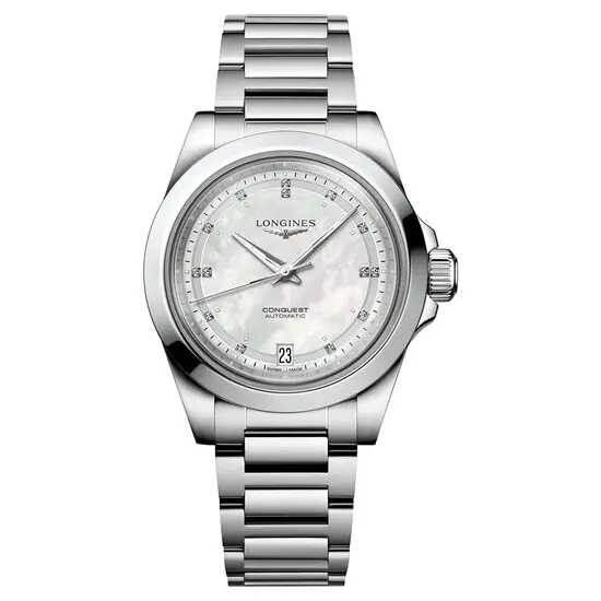 Dámské hodinky Longines Conquest 2023 L3.430.4.87.6, Verze: stříbrná 