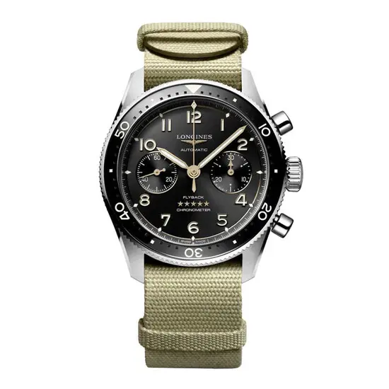 Pánské hodinky Longines Spirit Flyback L3.821.4.53.9, Verze: béžová, krémová 2 