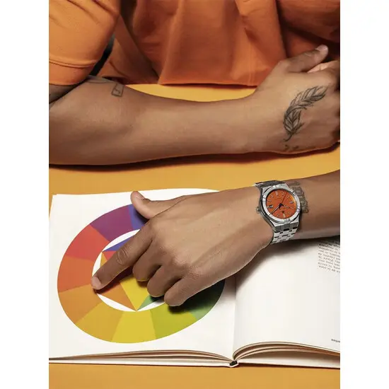 Pánské hodinky Maurice Lacroix Aikon Limited Summer Edition 42 mm AI6008-SS00F-530-E, Verze: oranžová , 6 image