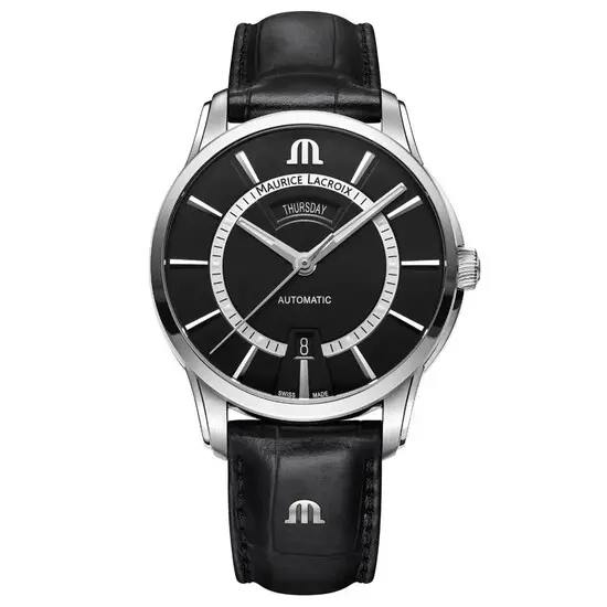 Pánské hodinky Maurice Lacroix Pontos Day Date PT6358-SS001-332-2, Verze: černá2 