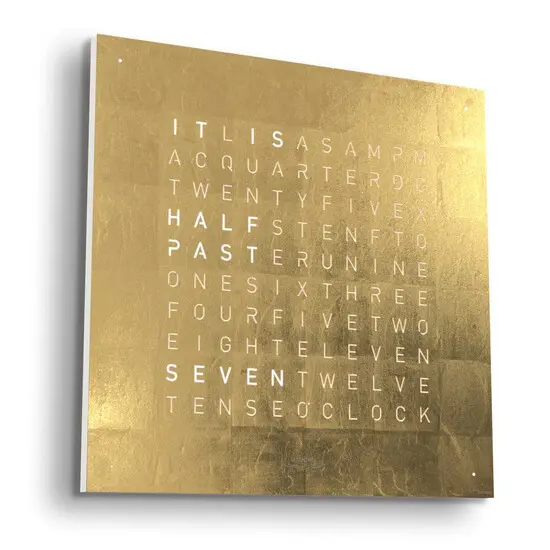 Hodiny Qlocktwo Earth 45 Creators Edition Gold, Jazyk: EN English 