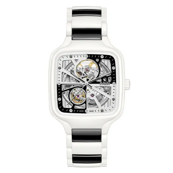 Hodinky Rado True Square Automatic Open Heart Diamonds Limited Edition R27073752, Verze: bílá 