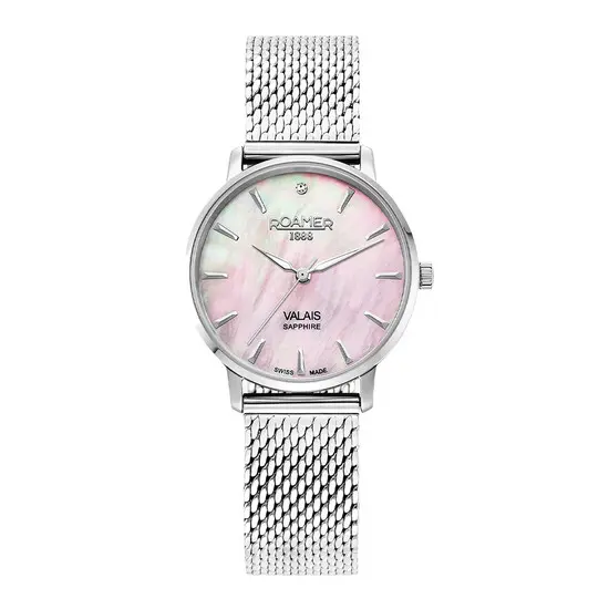Dámské hodinky Roamer Valais Diamond Box-Set 989847 41 10 05, Verze: bílá 