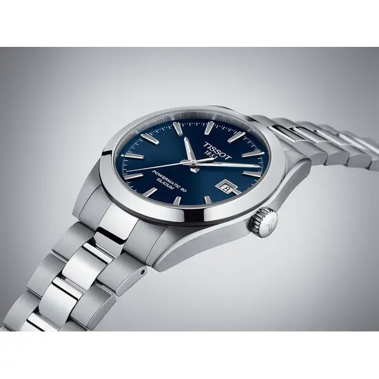 Pánské hodinky Tissot Gentleman Powermatic 80 Silicium T127.407.11.041.00, Verze: modrá , 7 image
